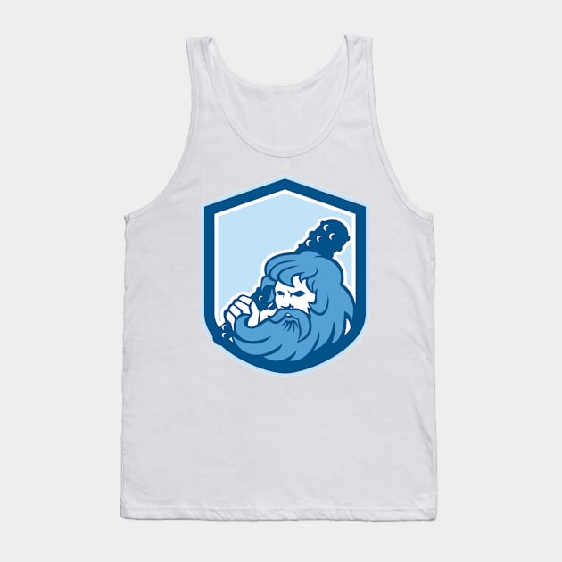 Hercules Wielding Club Shield Retro Tank Top by patrimonio